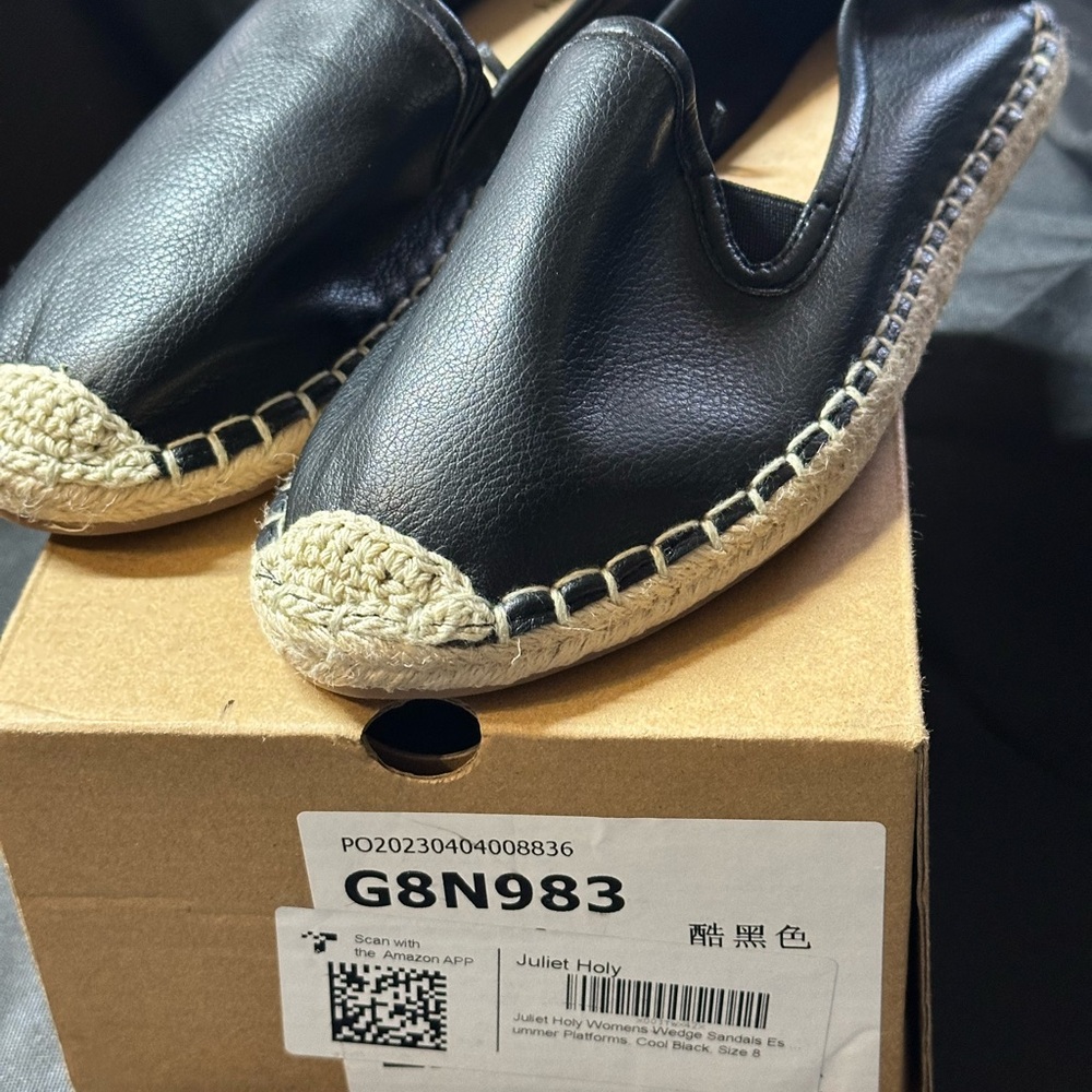 Old Navy Black and Tan Espadrilles